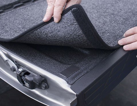 BedRug Tailgate Mat protective cushion for truck tailgate with easy install velcro attachment